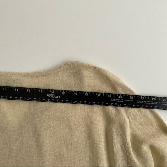 Island Importer Womens Linai Shirt Sz M Yellow Yoga  Meditation Lagenlook Hippie - Picture 7 of 9